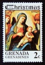 Unused postage stamp Grenada Grenadine 1975, Mary with the Child and angels, by Correggio