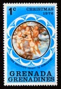 Unused postage stamp Grenada Grenadine 1976, The Nativity painting by Romanino