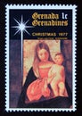 Unused postage stamp Grenada Grenadine 1977, Adoration of the Child Jesus, Giorgione