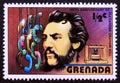 Unused postage stamp Grenada 1976, Alexander Graham Bell Royalty Free Stock Photo