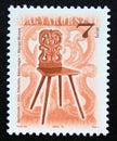 Postage stamp Hungary, 2001, Antique wooden Chair from TÃÂ³tkomlÃÂ³s, 1853