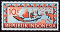 Unused postage stamp Republic Indonesia 1949, Blockade issues