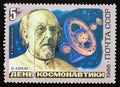 Postage stamp Soviet Union, CCCP, 1986, Cosmonautics Day, 1986 K.E. Tsiolkovsky