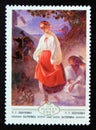 Postage stamp Soviet Union, CCCP, 1979, Kateryna, 1842, painting Taras Shevchenko Royalty Free Stock Photo