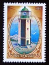 Postage stamp Soviet Union, CCCP, 1984, Kronotsky Lighthouse Pacific Ocean Royalty Free Stock Photo