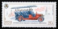 Postage stamp Soviet Union, CCCP, 1984, Russo-Balt Ladder Truck 1913 Royalty Free Stock Photo