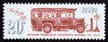 Postage stamp Soviet Union, CCCP, 1981, oldtimer bus