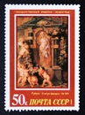 Postage stamp Soviet Union, CCCP, 1987, Statue of Ceres, P.P. Rubens 1615 Royalty Free Stock Photo