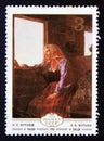 Postage stamp Soviet Union, CCCP, 1979, To the World, 1885, painting Kyriak Kostandi Royalty Free Stock Photo