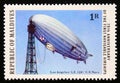 Unused post stamp Maldives 1977, Air Ship LZ 126 USS Los Angeles