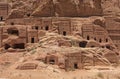 Unnamed Tombs in Petra, Jordan Royalty Free Stock Photo