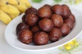 Unniyappam. Delicious sweet rice fritters made with a batter of rice, banana, jaggery, ghee fried coconut pieces, black sesame