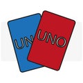 Uno cards. Combination background. Vector illustration. stock image.