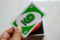 UNO game cards is a very fun game. Royalty Free Stock Photo