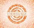 Unobtrusive abstract orange mosaic emblem EPS10