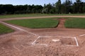 Unoccupied Baseball Field Royalty Free Stock Photo