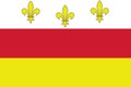 Glossy glass unofficial flag of the Meridionale; Southern Italy Kingdom of Two Sicilies