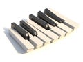 Unordered abstract piano keyboard one octave 3D Royalty Free Stock Photo