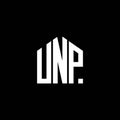 UNP letter logo design on BLACK background. UNP creative initials letter logo concept. UNP letter design Royalty Free Stock Photo