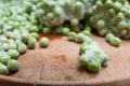 Unpacked frozen peas