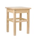 Unpainted wood square stool