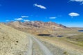 Unparved road at altiplano Royalty Free Stock Photo