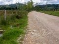 Unpaved country road at the central Andean mountains of Colombia