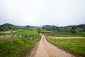 Unpaved country road between the small towns of Ventaquemada and Turmeque in Colombia