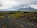 Unpaved dirt road in Southern Iceland
