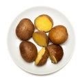 Unpeeled boiled potatoes Royalty Free Stock Photo