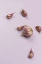 Unpeeled head of garlic, cloves of garlic