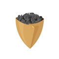 Unpeeled sunflower seeds in a paper cone. Royalty Free Stock Photo