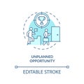 Unplanned opportunity concept icon