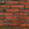 Unplastered red bricks Royalty Free Stock Photo