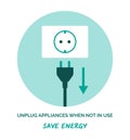 Unplug appliances when not in use