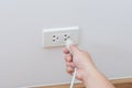 Unplug or plugged in concept Royalty Free Stock Photo