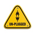 Unplugged triangle signs Royalty Free Stock Photo