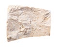 Unpolished chemogenic limestone rock isolated Royalty Free Stock Photo