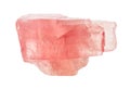 Unpolished crystal of rhodochrosite gem cutout