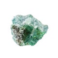 unpolished green alexandrite crystal in daylight