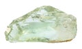 unpolished prasiolite mineral isolated on white Royalty Free Stock Photo