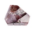 unpolished rhodolite pyrope crystal isolated Royalty Free Stock Photo