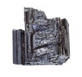 unpolished Schorl (black Tourmaline) crystal Royalty Free Stock Photo