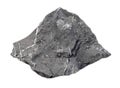 unpolished Shungite shale rock isolated on white Royalty Free Stock Photo