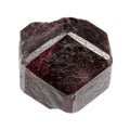 unpolished single rhodolite crystal isolated