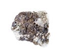 unpolished Sphalerite ore isolated on white