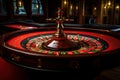 Unpredictable Roulette table casino. Generate Ai