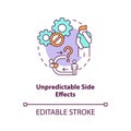 Unpredictable side effects concept icon Royalty Free Stock Photo