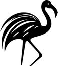 Flamingo - minimalist and flat logo - vector illustration Royalty Free Stock Photo