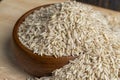 Unprocessed healthy dark rice, close up Royalty Free Stock Photo